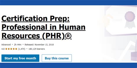 what is phr certification requirements